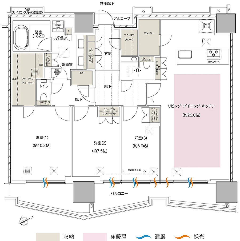 エスコンフィールドタワー 間取り PC