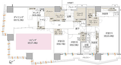 エスコンフィールドタワー 間取り PH