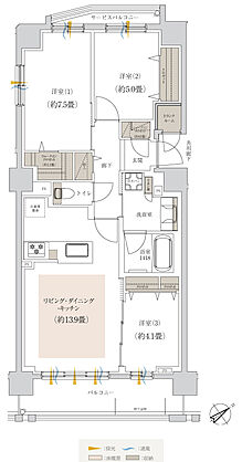 ブランシエラ東札幌サンリヤン 間取り Cr