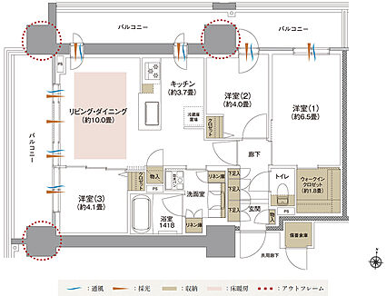 ブランシエラ札幌発寒 間取り C