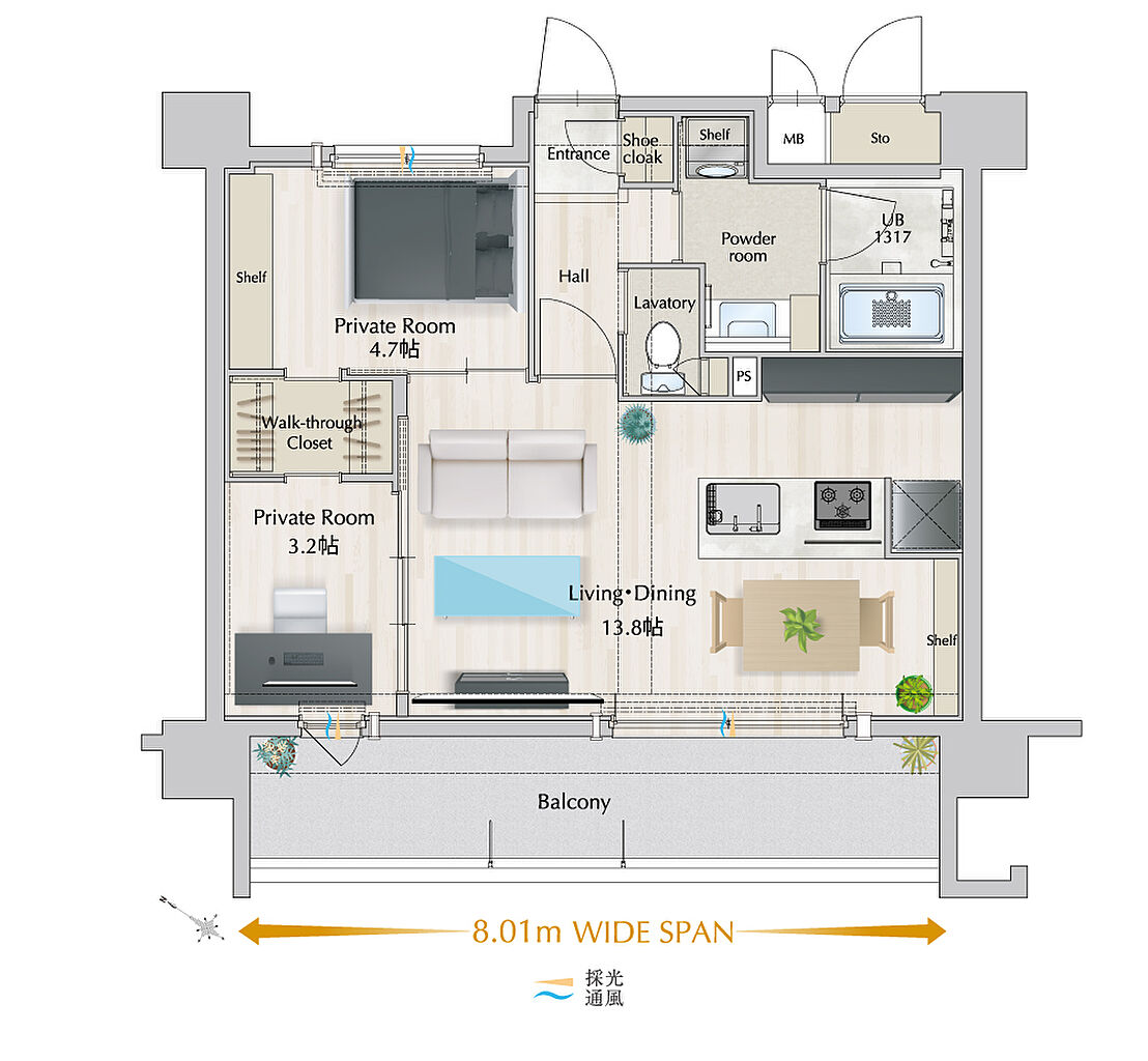 ネストピア博多イーストClass 間取り C