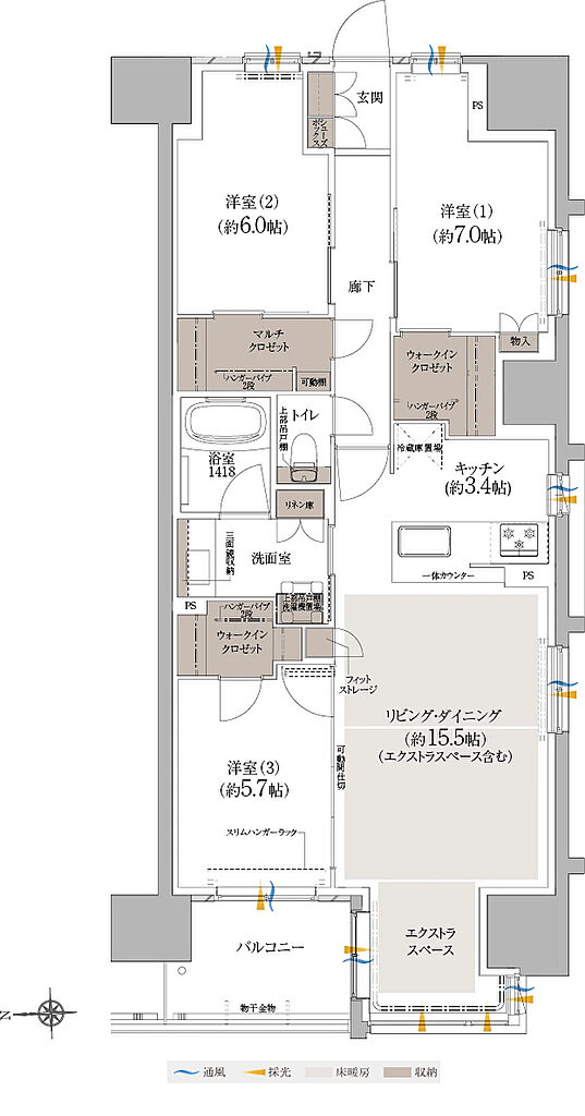 葵クロスタワー 間取り H2
