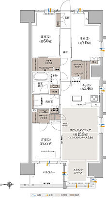 葵クロスタワー 間取り H2