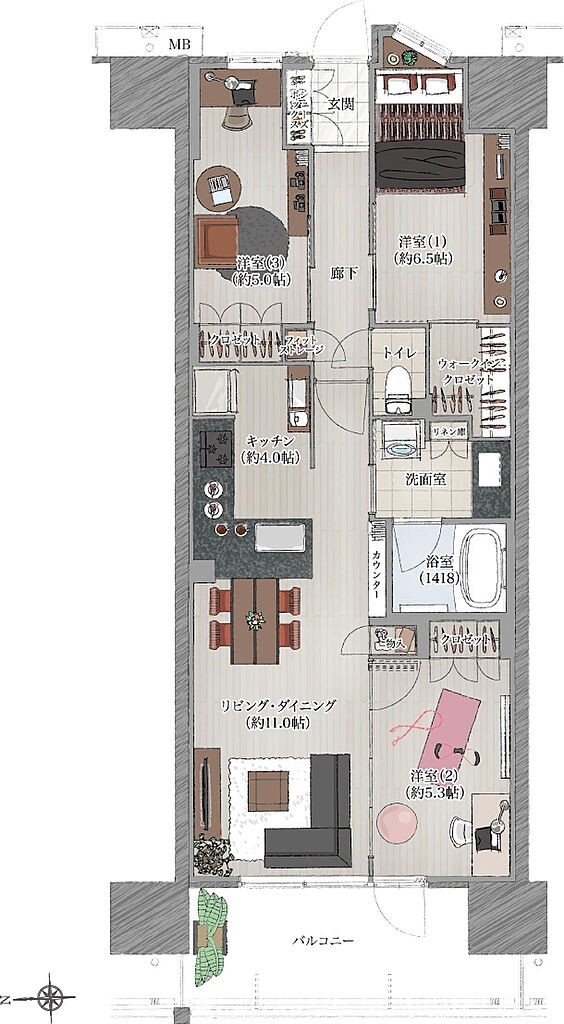 葵クロスタワー 間取り G