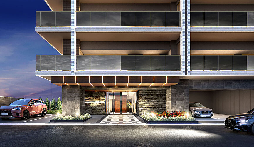 クレアホームズ松江大橋 エントランスアプローチ完成予想図