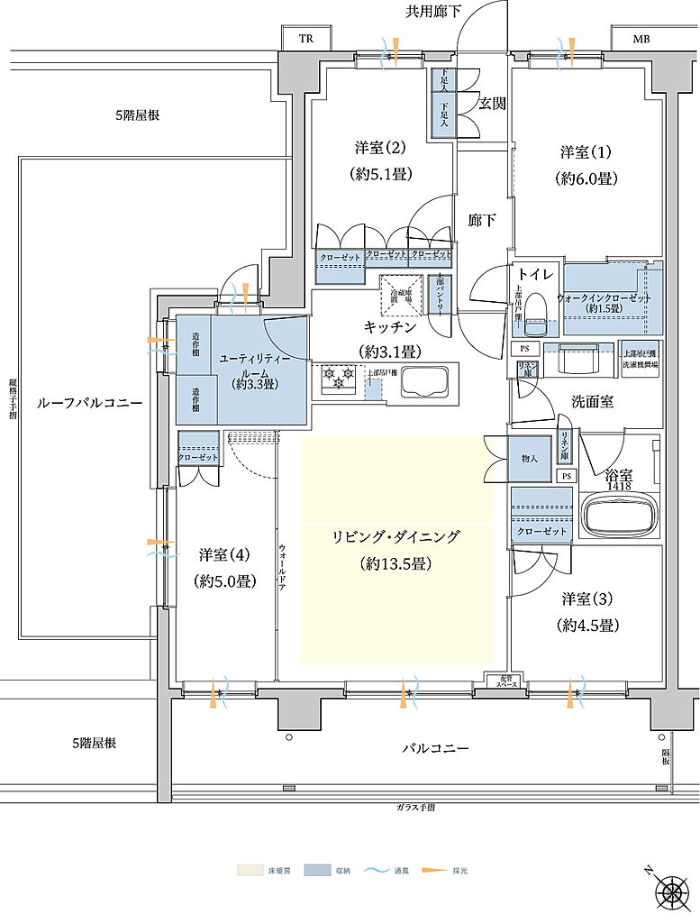 グレーシア海老名さがみ野テラス 間取り C'