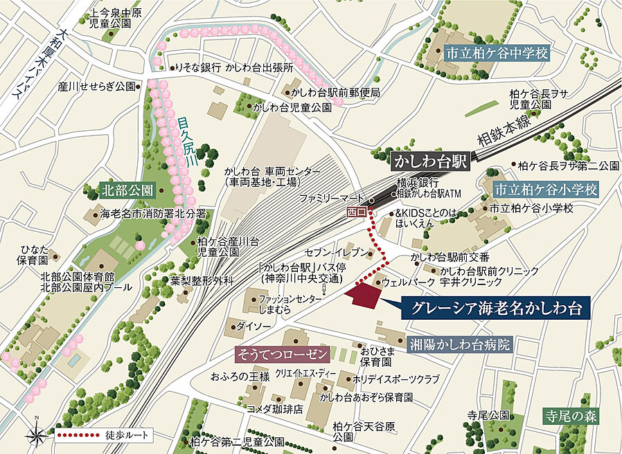 グレーシア海老名かしわ台：案内図