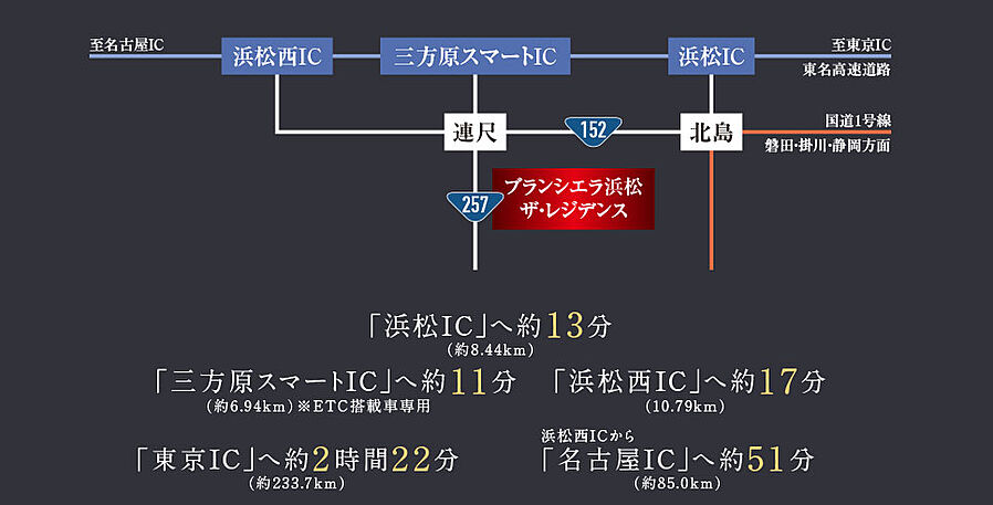 ブランシエラ浜松 ザ・レジデンス：交通図