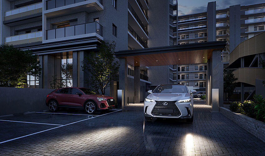 グランクレア ミリアシティ 車寄せ完成予想図