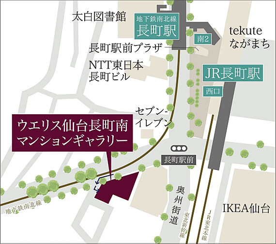 ウエリス仙台長町南 モデルルーム案内図