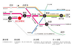 京王多摩川ハモンズ アクセス図
