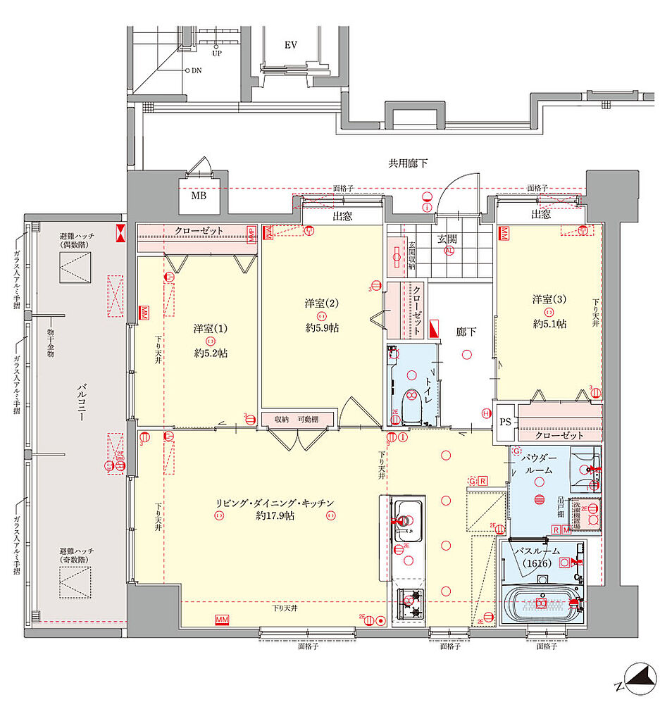 プラウディアコート越来 間取り A