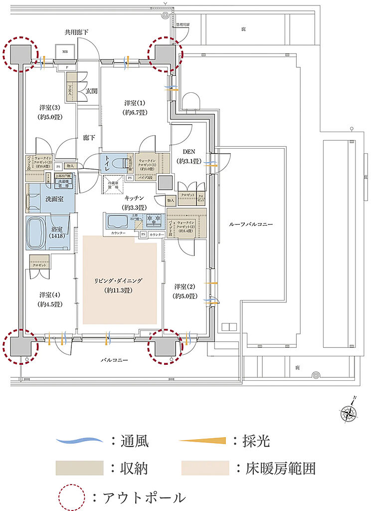 ウエリス船橋北習志野 間取り S-Mr