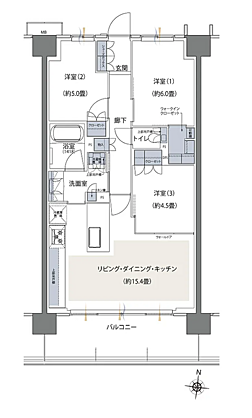 ビアレ北浦和 間取り K
