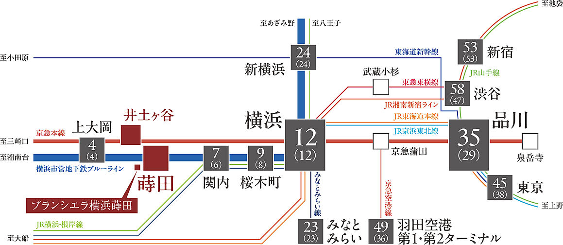 ブランシエラ横浜蒔田 アクセス図