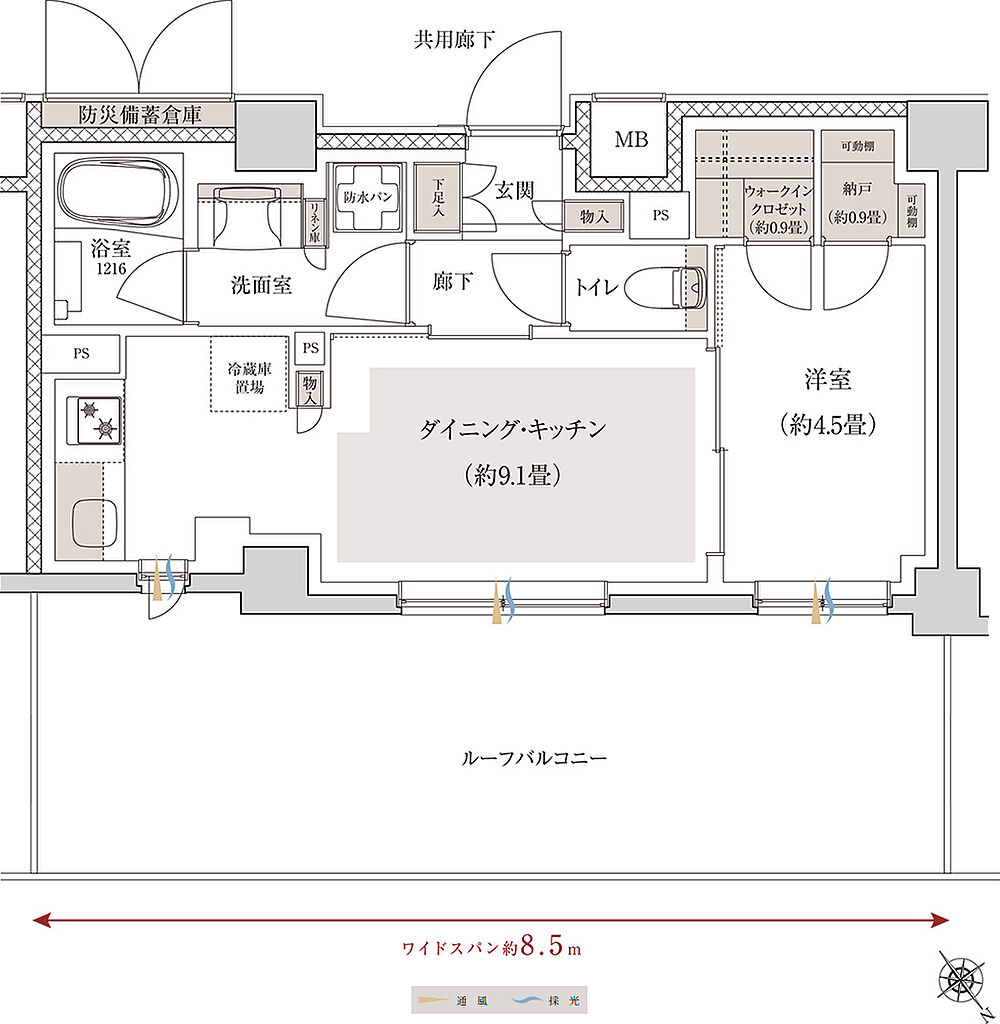 ブランシエラ横浜蒔田 間取り J