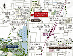 ディモア長岡天神ザ・レジデンス 現地案内図