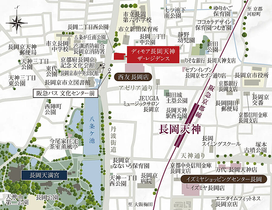 ディモア長岡天神ザ・レジデンス：案内図