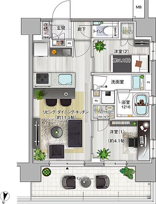 K HOUSE 大宮 間取り C