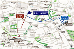 レフィール宮前平 現地案内図
