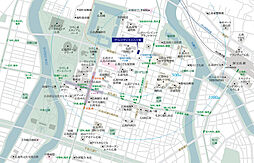 ザ・レジデンス上八丁堀 現地案内図