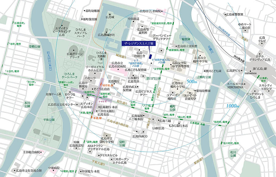 ザ・レジデンス上八丁堀：案内図