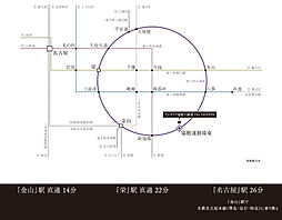 プレディア瑞穂八勝通 The GRANDE アクセス図