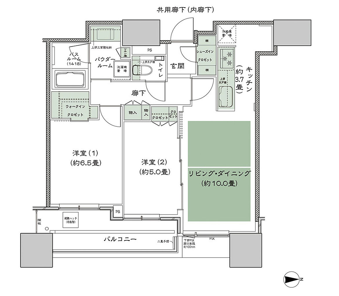 シティタワー大阪本町 間取り E-60B