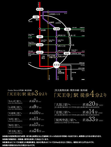 シティタワー天王寺 アクセス図