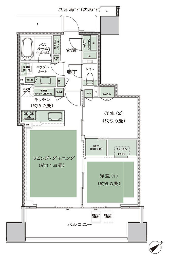 シティタワー虎ノ門 間取り D-標準