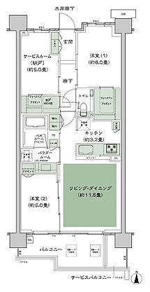 シティハウス平井 間取り A-L