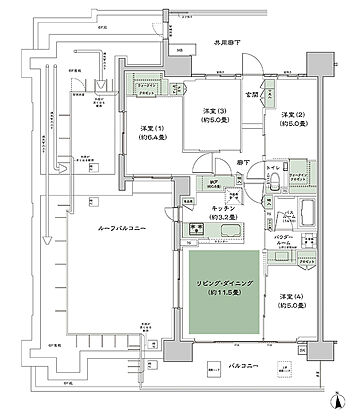 シティハウス平井 間取り B-Cr