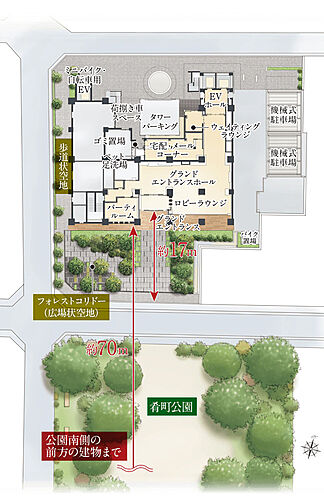 シティタワー青葉通一番町 敷地概念イラスト