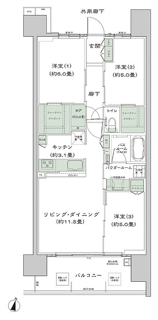 シティテラス宮崎 間取り D