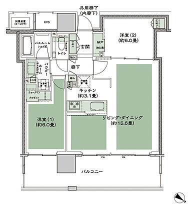 シティタワー千住大橋 間取り I_LD拡大