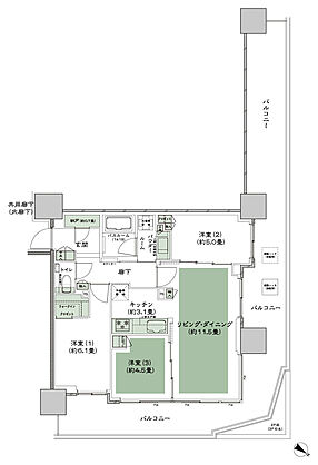 シティタワー千住大橋 間取り O