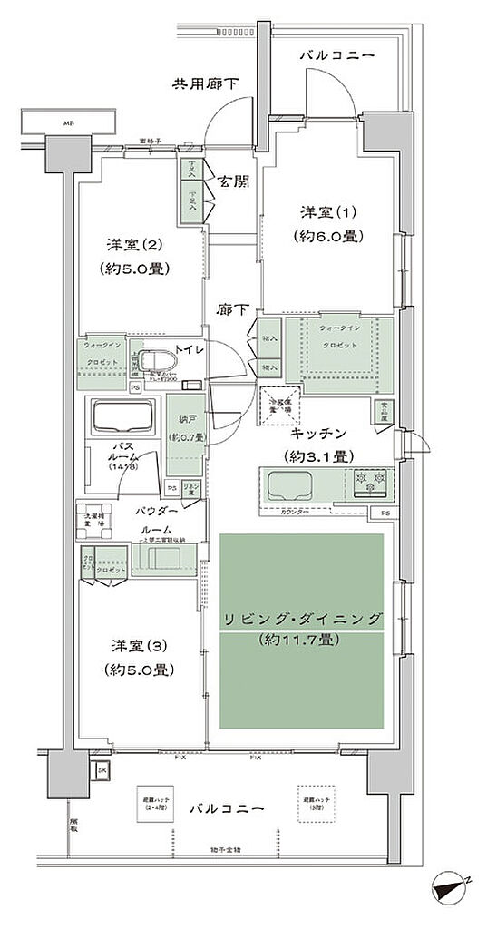 シティテラス善福寺公園 間取り D-C2