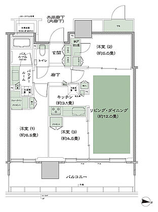 シティタワー綾瀬 間取り K