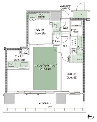 シティタワー綾瀬 間取り J-LD拡大