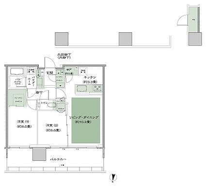 シティタワー綾瀬 間取り N1