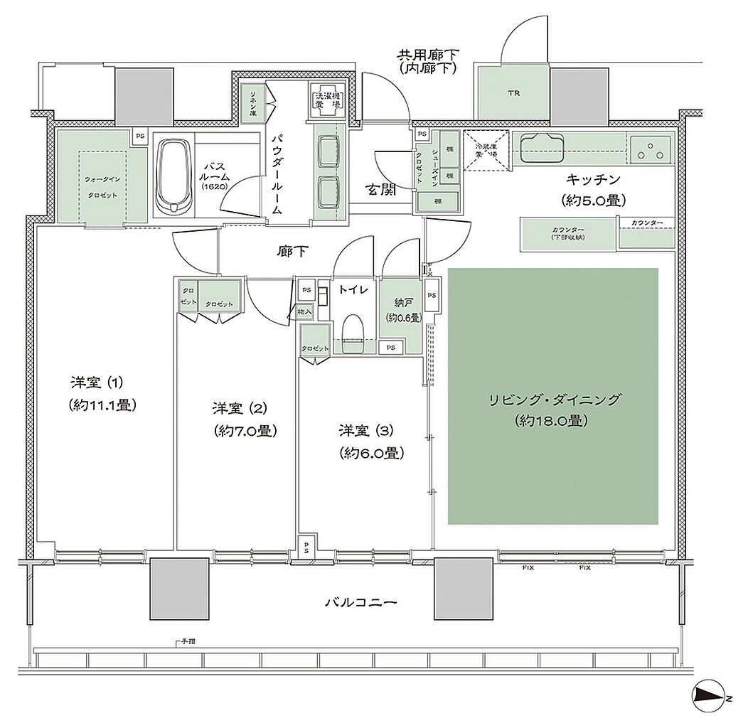 シティタワー綾瀬 間取り W