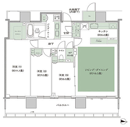 シティタワー綾瀬 間取り W