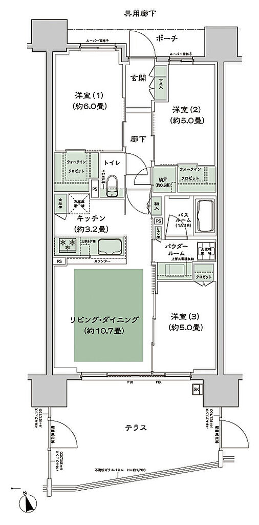 シティハウス西田辺 間取り Ct