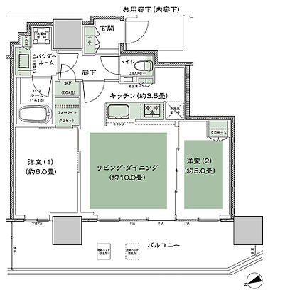 グランドシティタワー池袋 間取り NW-55J-標準