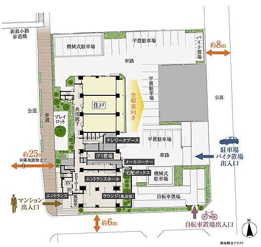 シティハウス新森 敷地概念イラスト