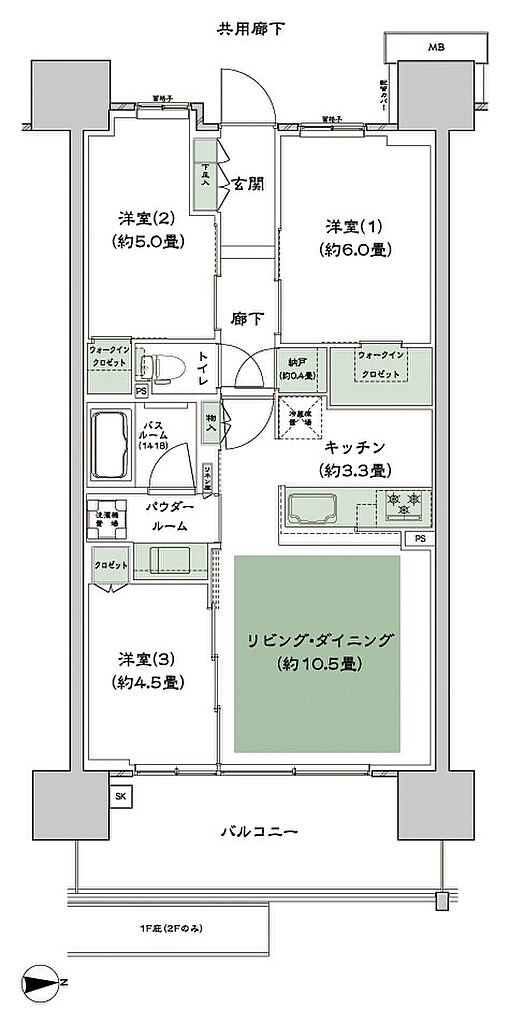 シティハウス新森 間取り B3
