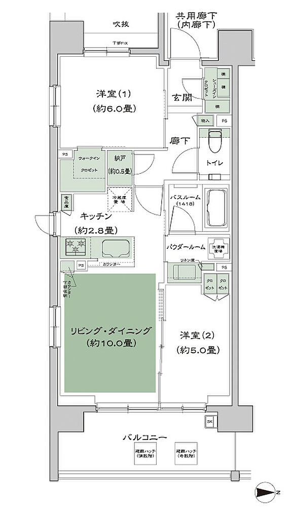 ザ・四条烏丸レジデンス 間取り B2