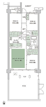 シティテラス桜上水 間取り C-Ct-3