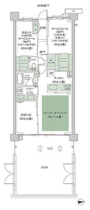 シティテラス桜上水 間取り D-A2t’-3