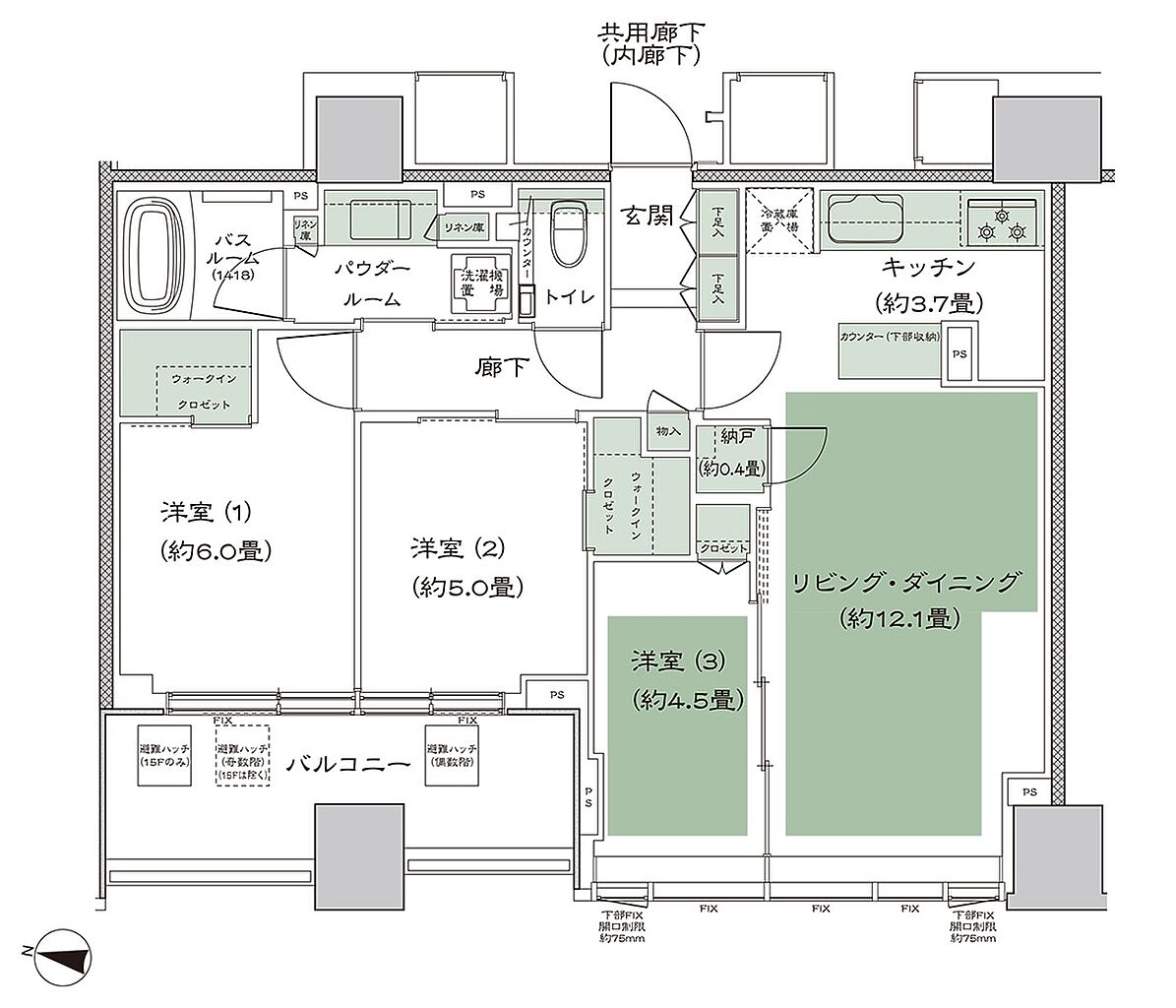 シティタワー札幌すすきの 間取り A'